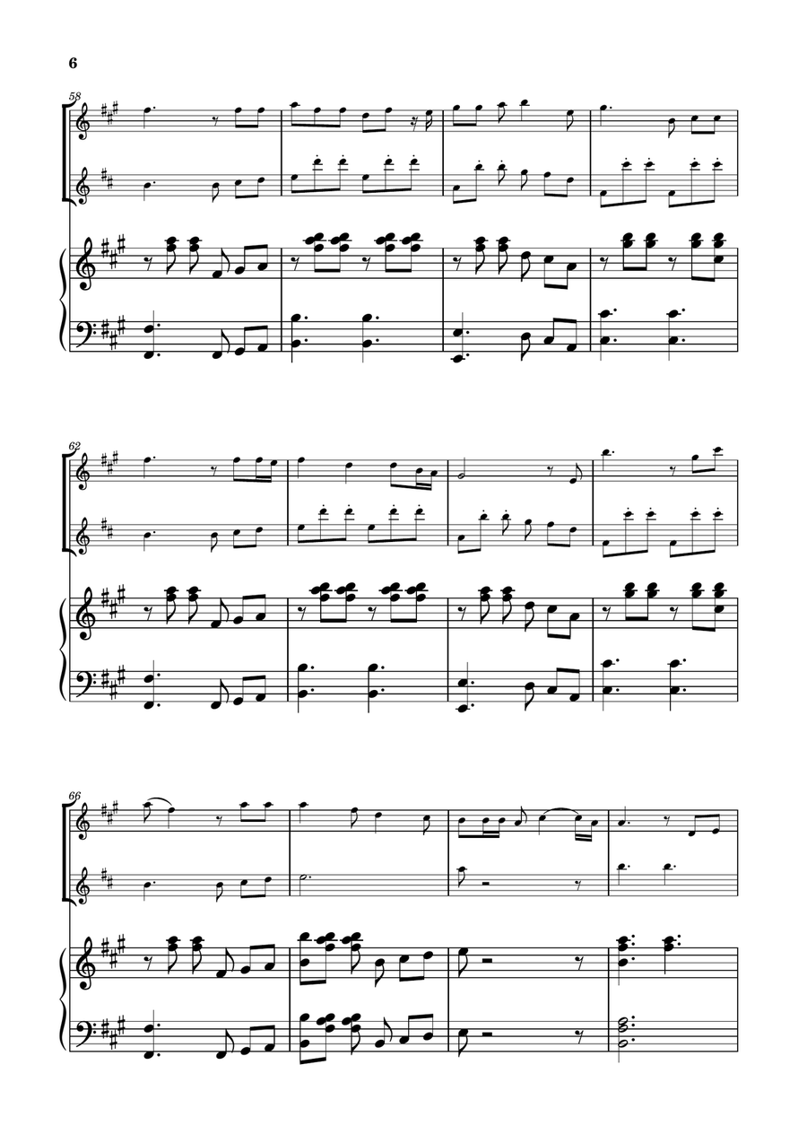 Die With A Smile Flute Duet scores gallery preview page 6