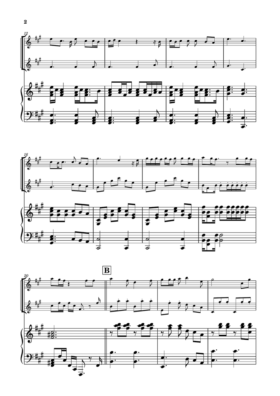 Die With A Smile Flute Duet scores gallery preview page 2