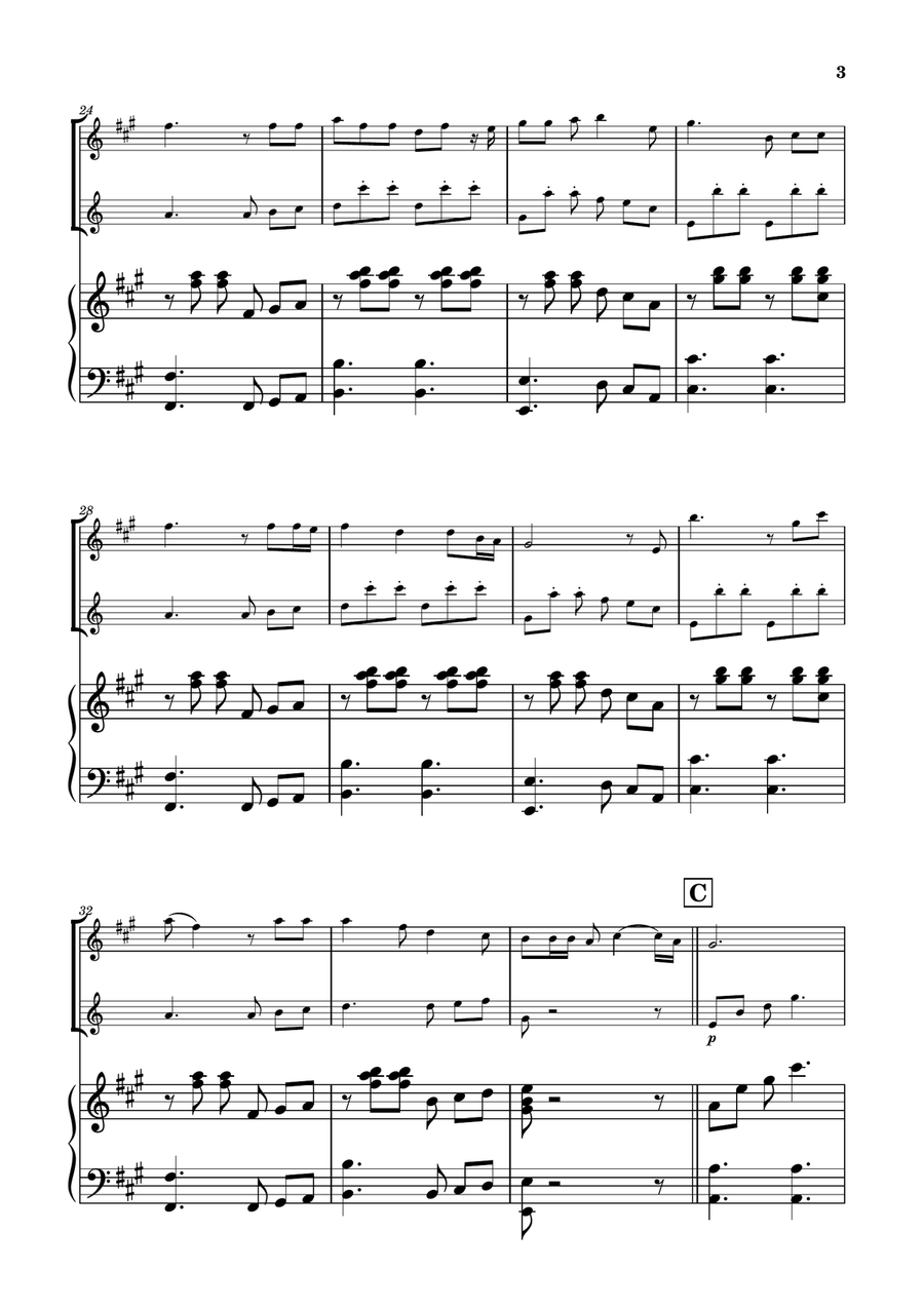 Die With A Smile Woodwind Duet scores gallery preview page 3