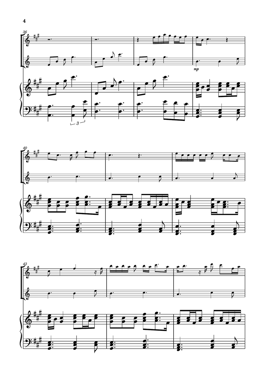 Die With A Smile Woodwind Duet scores gallery preview page 4
