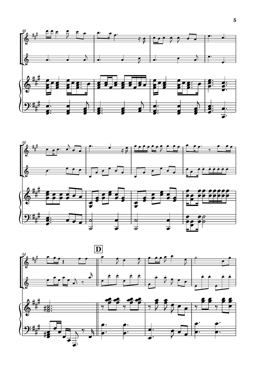 Die With A Smile Woodwind Duet scores gallery preview page 5
