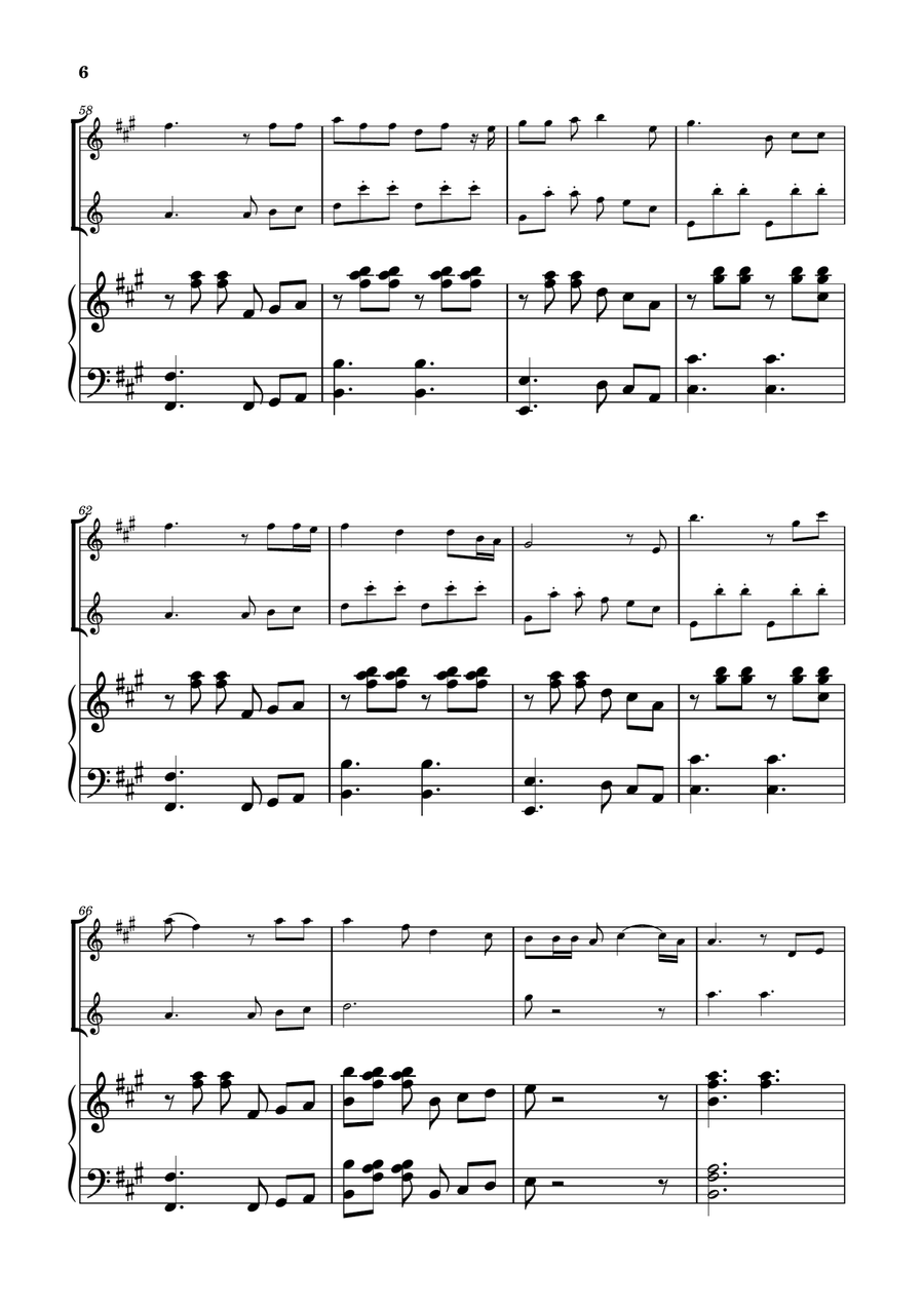 Die With A Smile Woodwind Duet scores gallery preview page 6