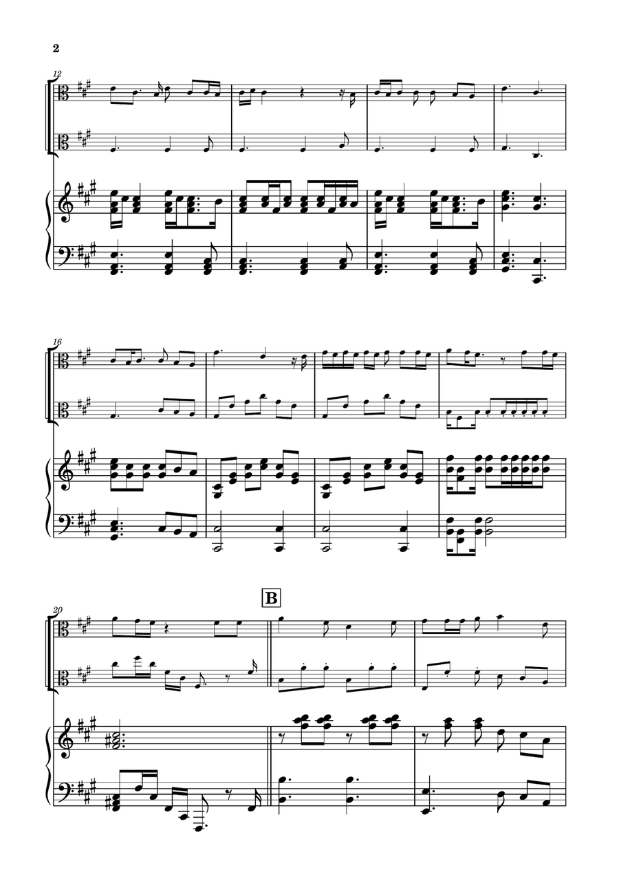 Die With A Smile String Duet scores gallery preview page 2
