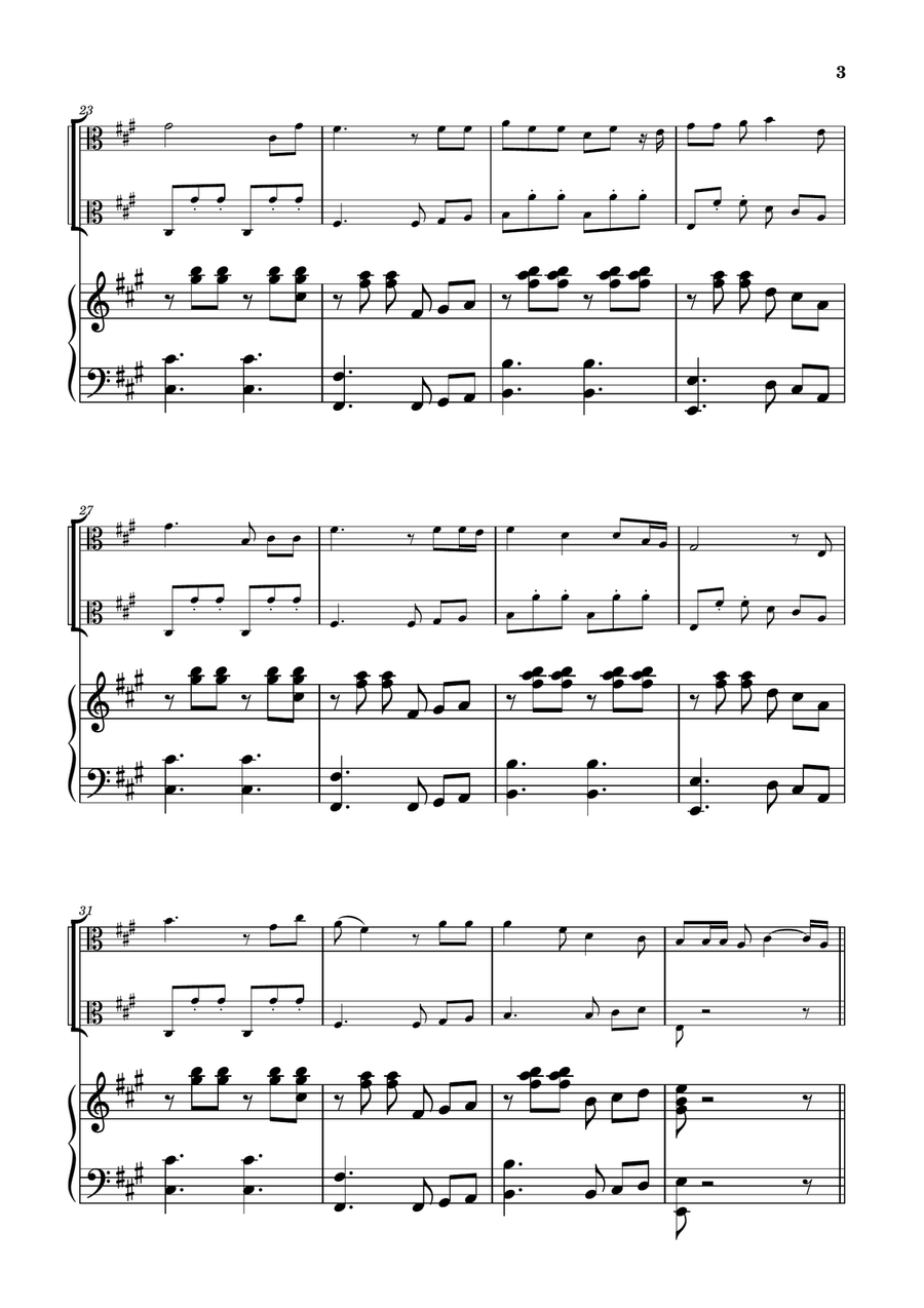 Die With A Smile String Duet scores gallery preview page 3