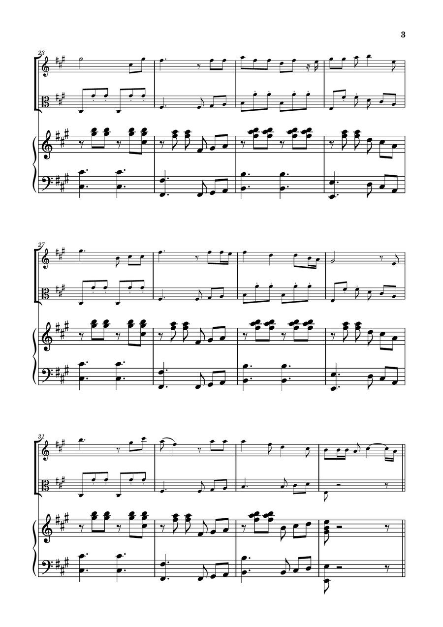 Die With A Smile String Duet scores gallery preview page 3
