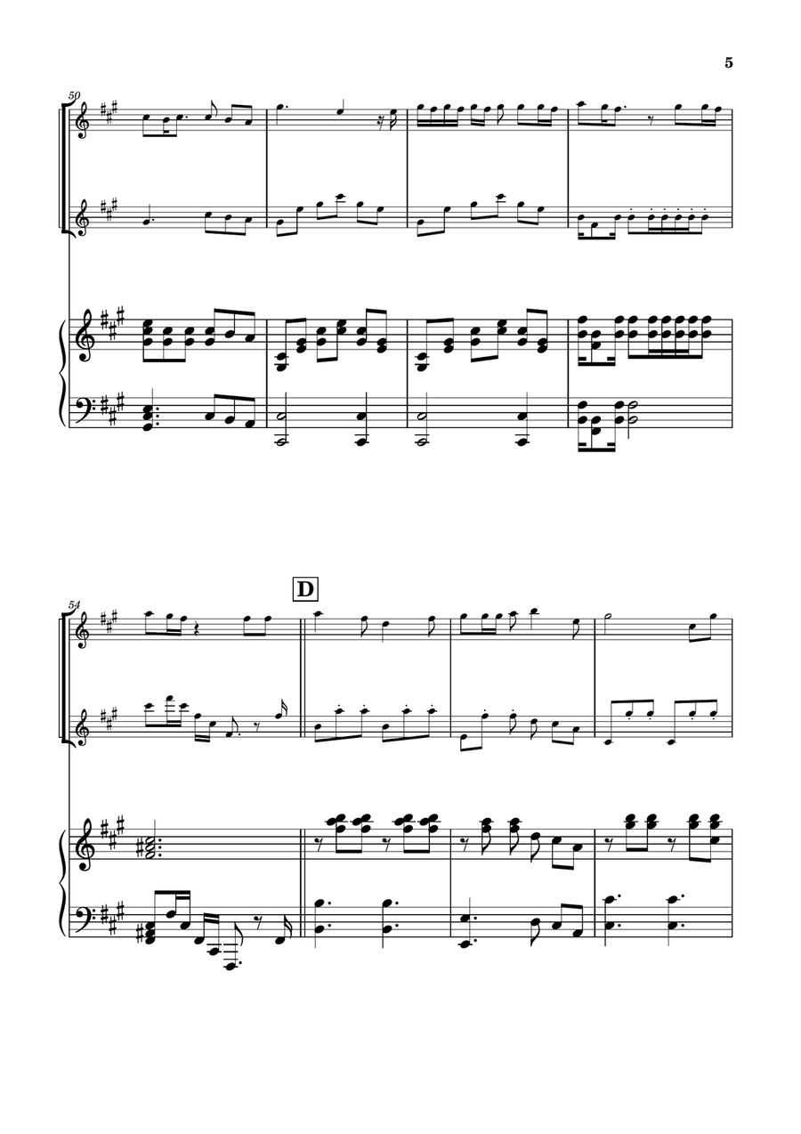 Die With A Smile String Duet scores gallery preview page 5