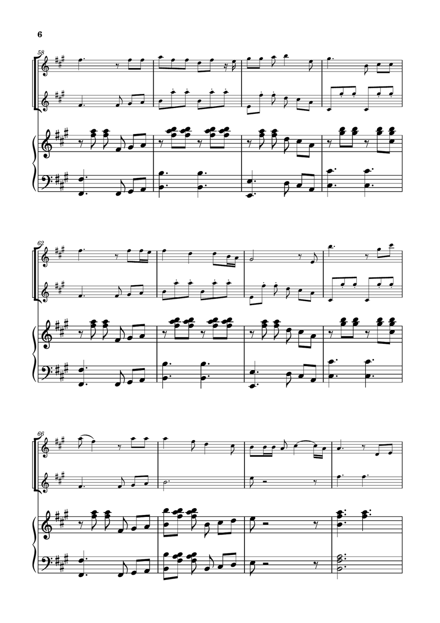 Die With A Smile String Duet scores gallery preview page 6