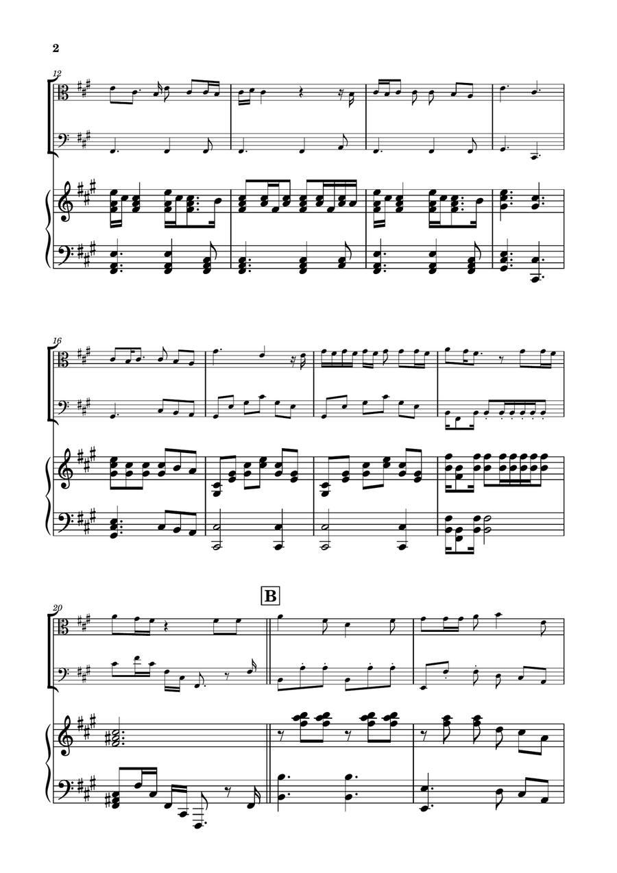 Die With A Smile String Duet scores gallery preview page 2