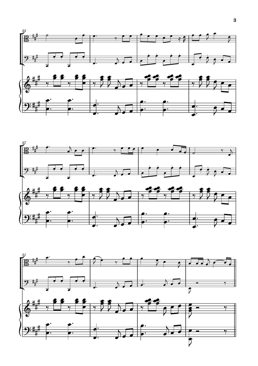 Die With A Smile String Duet scores gallery preview page 3