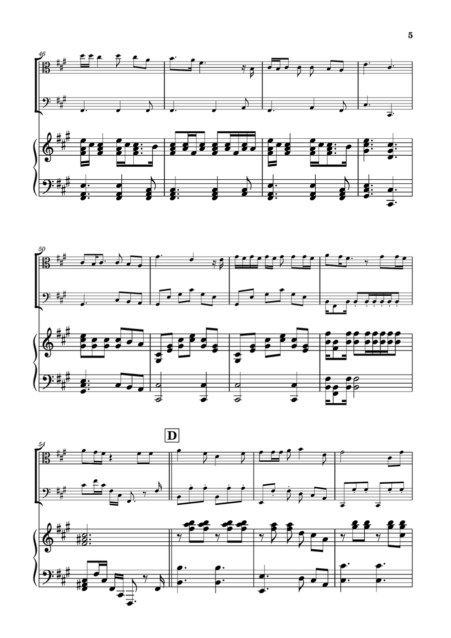 Die With A Smile String Duet scores gallery preview page 5