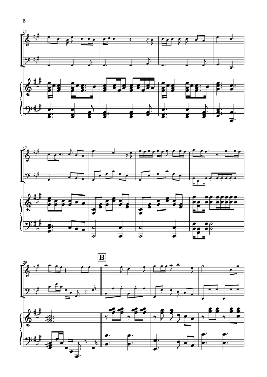 Die With A Smile Woodwind Duet scores gallery preview page 2