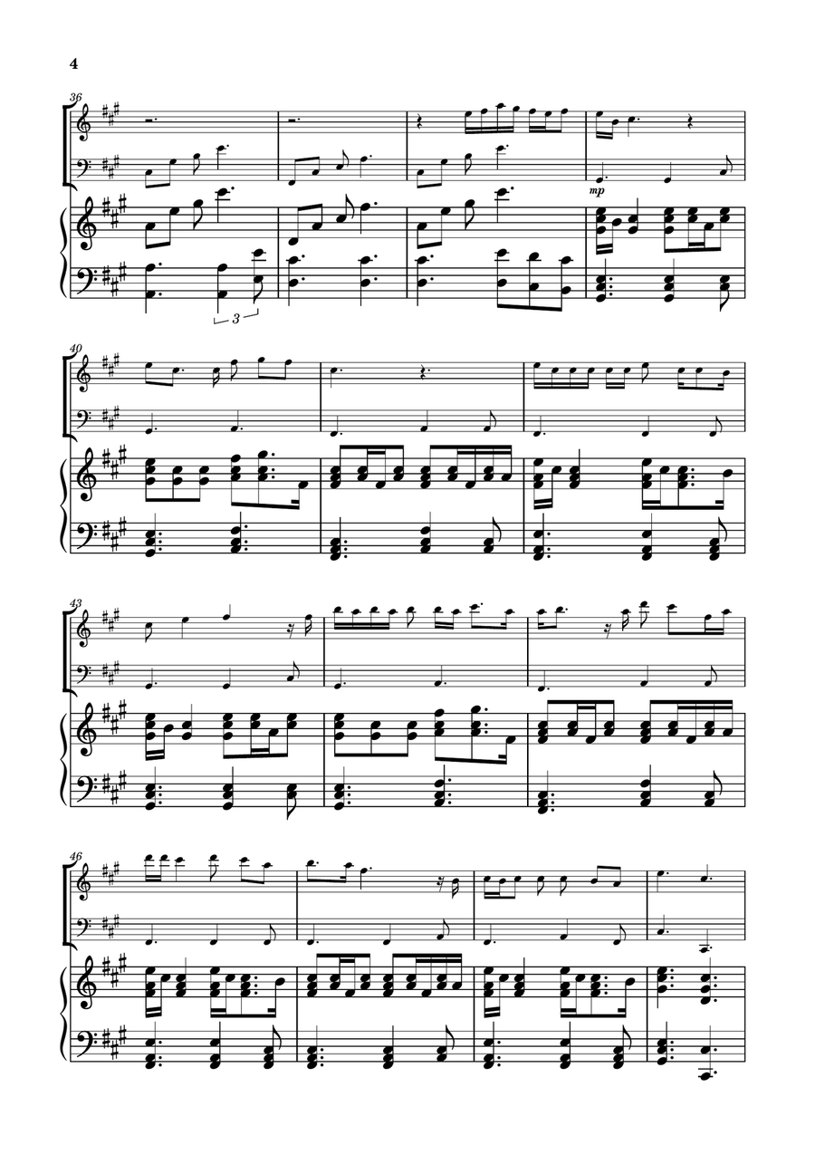Die With A Smile Woodwind Duet scores gallery preview page 4