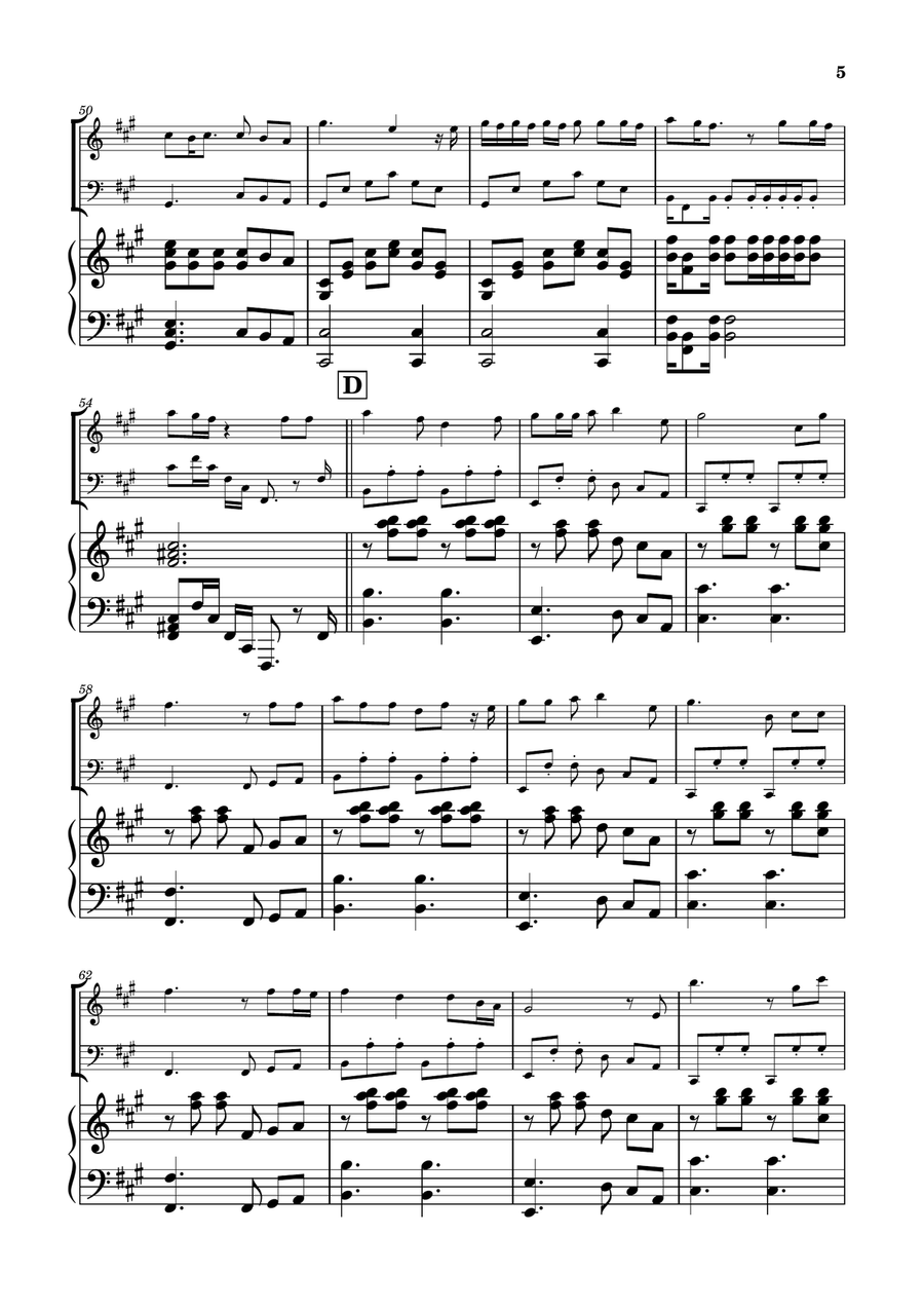 Die With A Smile Woodwind Duet scores gallery preview page 5