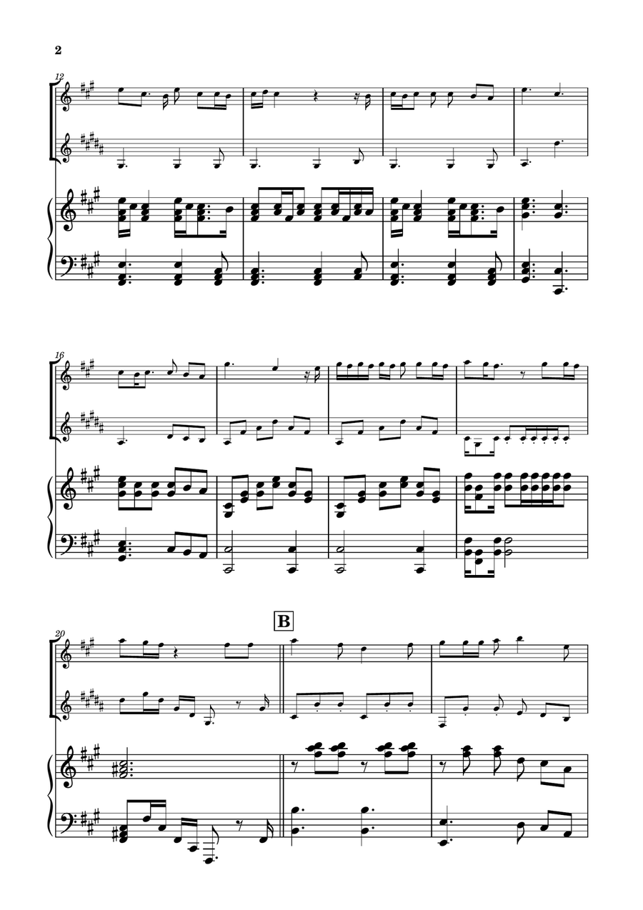 Die With A Smile Woodwind Duet scores gallery preview page 2