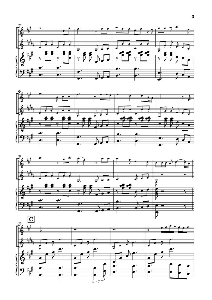 Die With A Smile Woodwind Duet scores gallery preview page 3