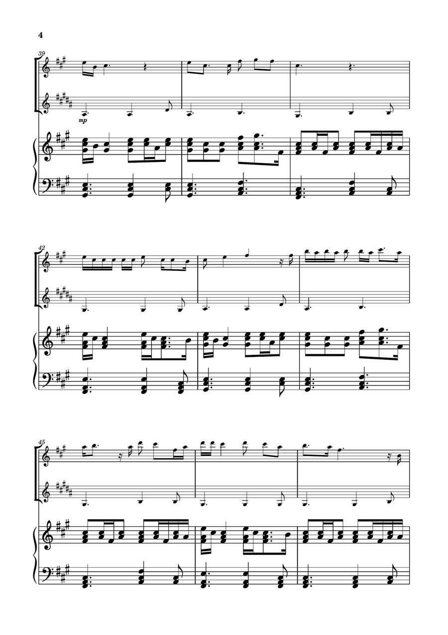 Die With A Smile Woodwind Duet scores gallery preview page 4