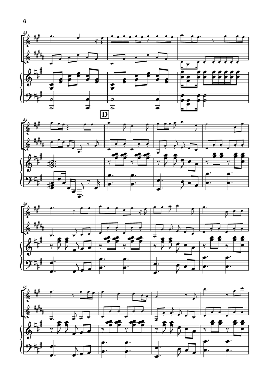 Die With A Smile Woodwind Duet scores gallery preview page 6