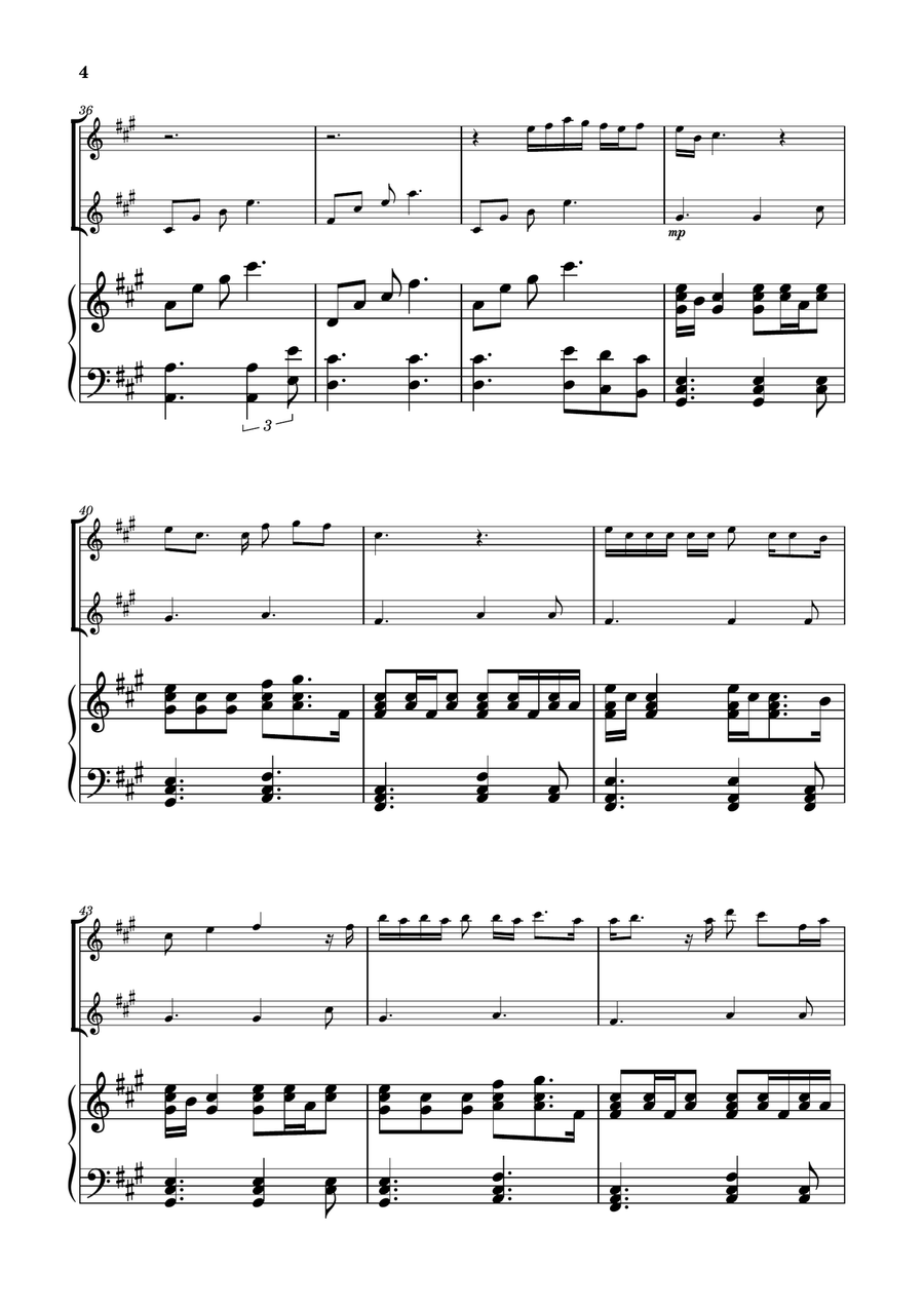 Die With A Smile Woodwind Duet scores gallery preview page 4