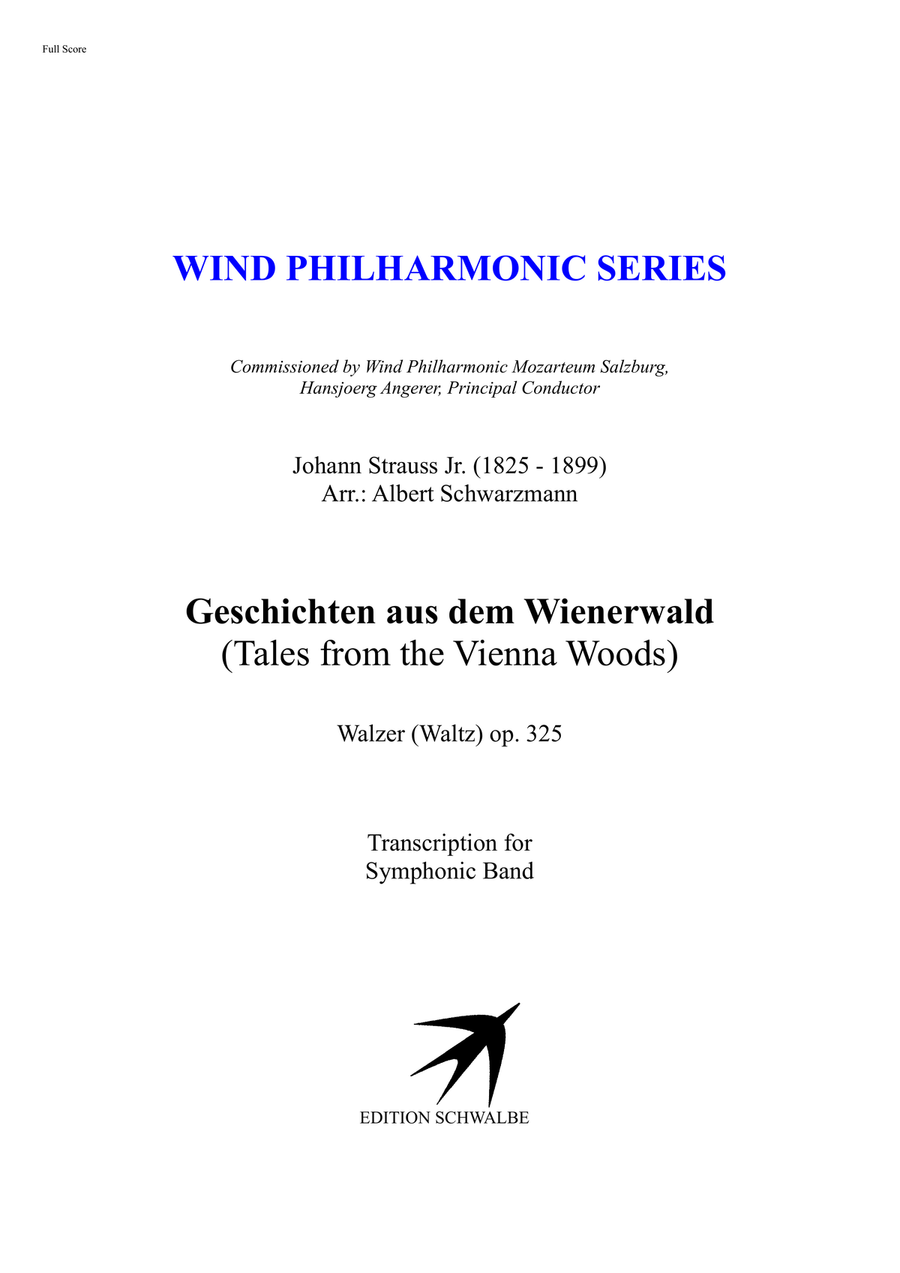 Geschichten aus dem Wienerwald (Tales from the Vienna Woods), Walzer (Waltz) op. 325 Concert Band scores gallery preview page 1
