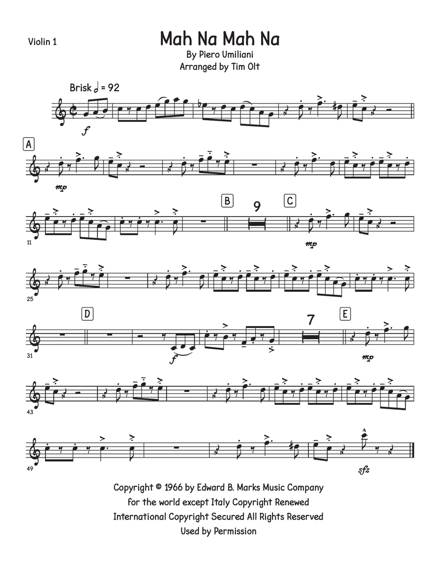 Mah-Na Mah-Na Mah-Na Mah-Na String Quartet scores gallery preview page 4