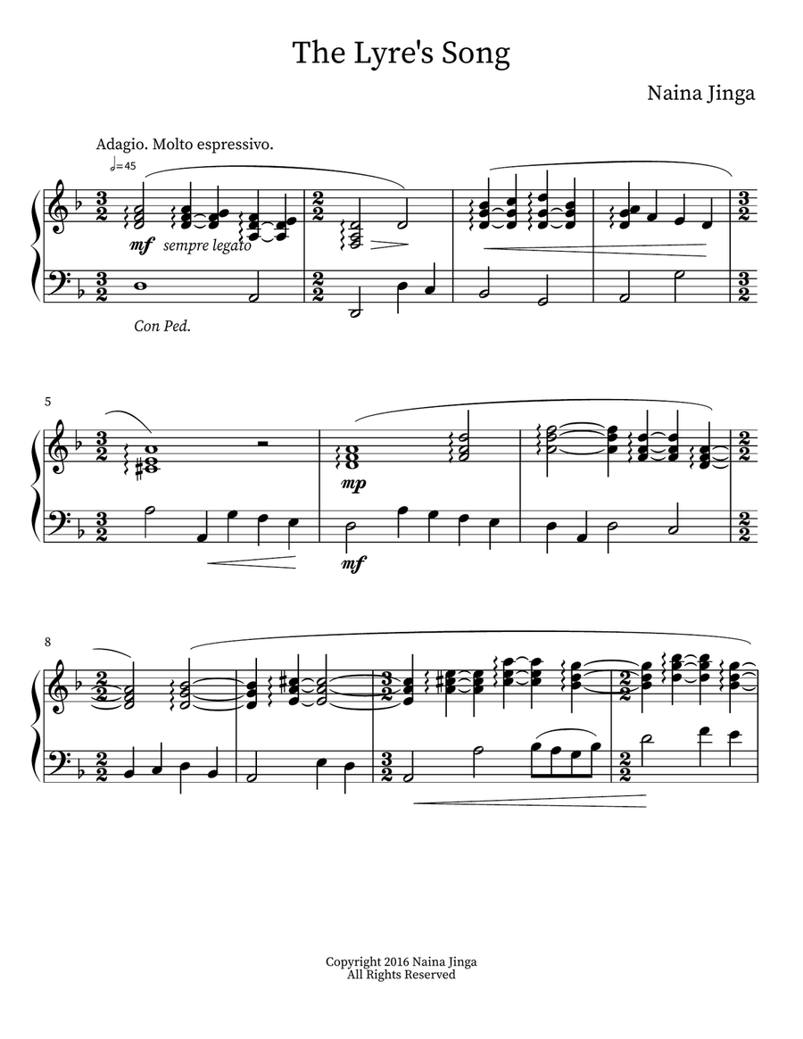 The Lyre's Song The Lyre's Song Piano Method scores gallery preview page 2