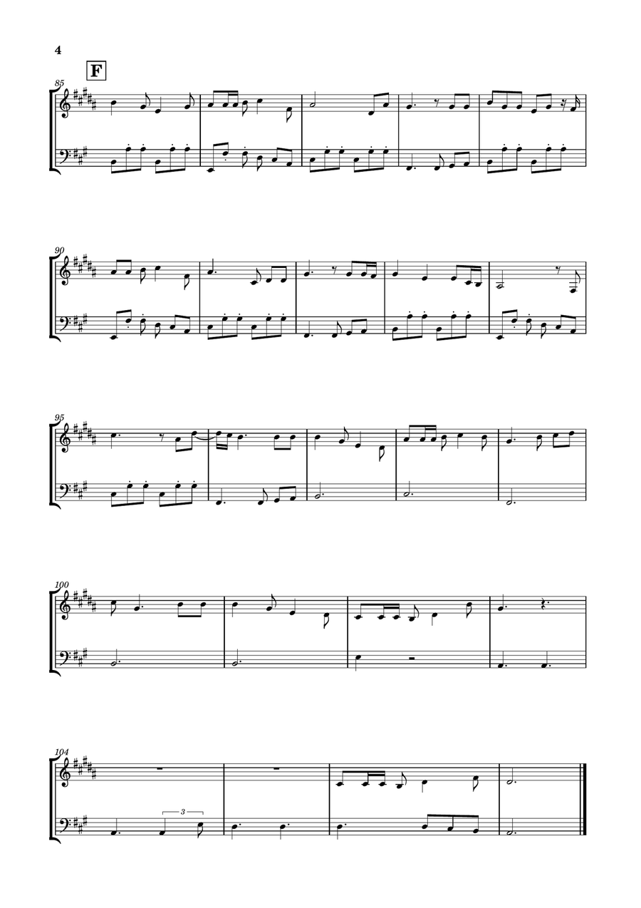 Die With A Smile Brass Duet scores gallery preview page 4