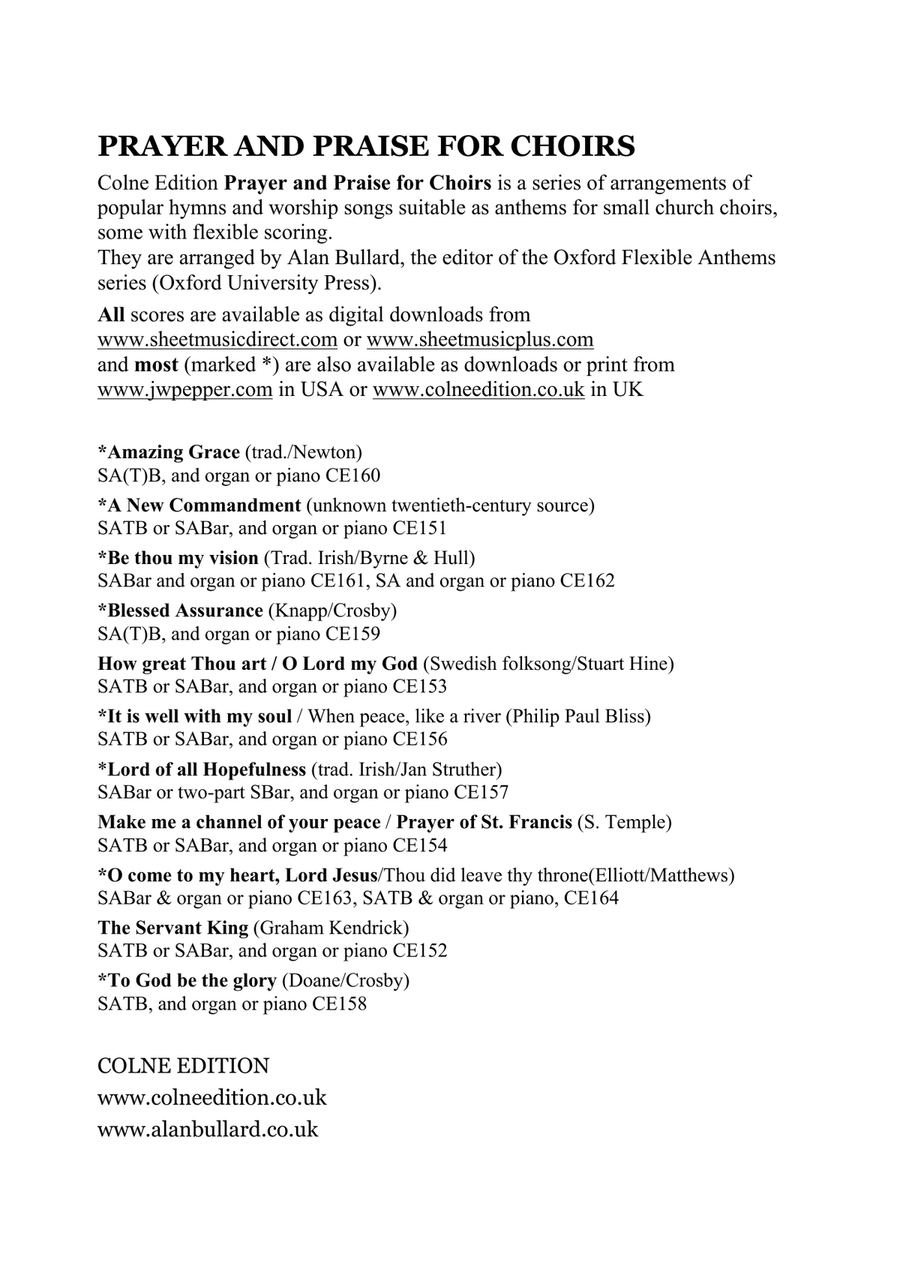 O come to my heart, Lord Jesus! (Thou did leave thy throne) arranged for SATB and keyboard 4-Part scores gallery preview page 2