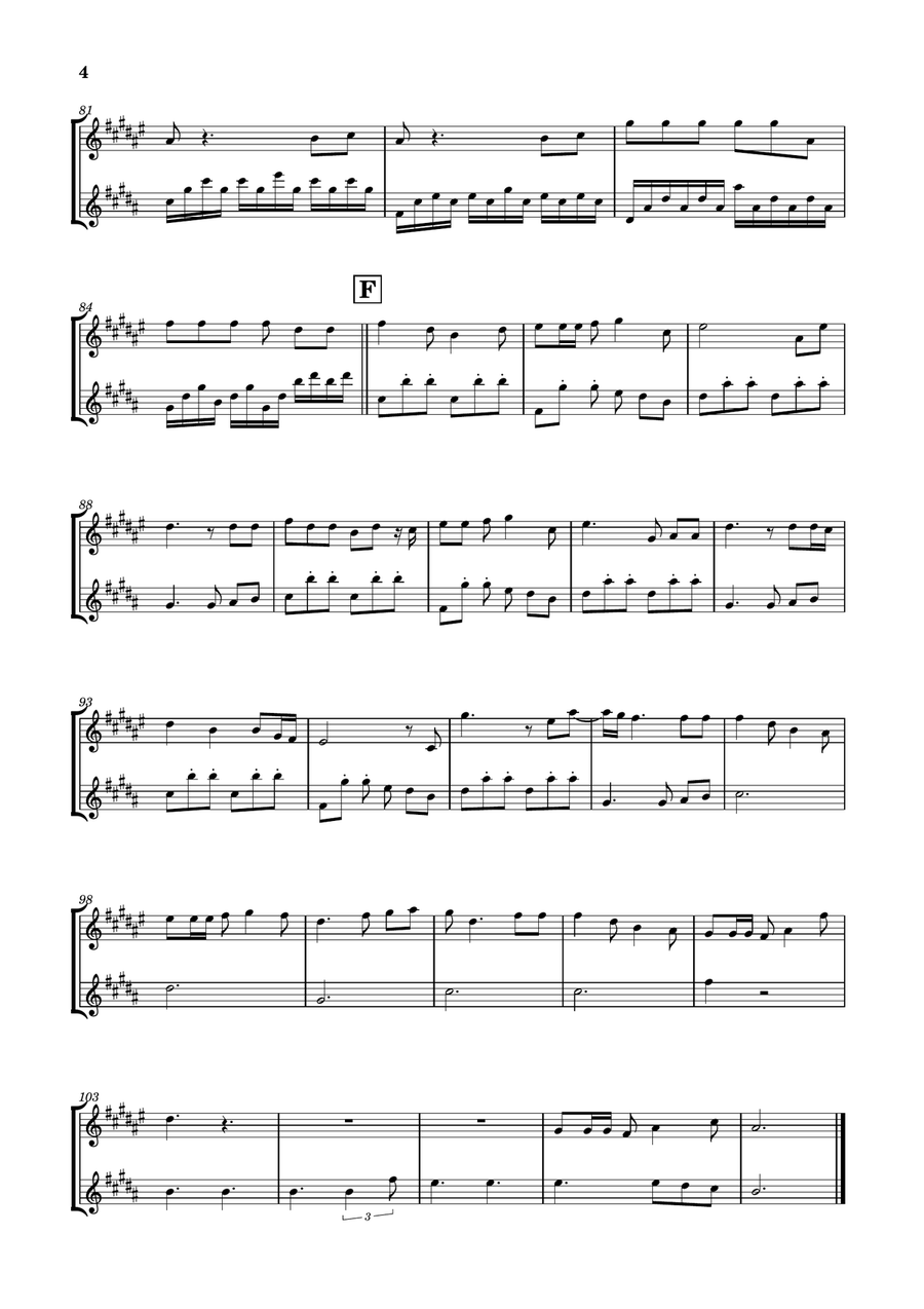 Die With A Smile Tenor Saxophone scores gallery preview page 4
