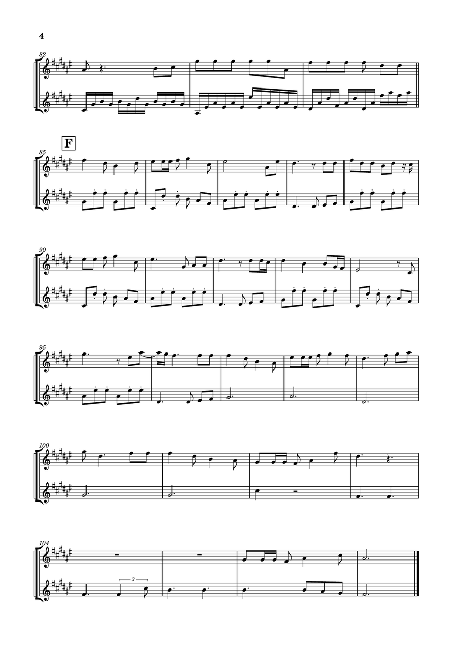 Die With A Smile Woodwind Duet scores gallery preview page 4