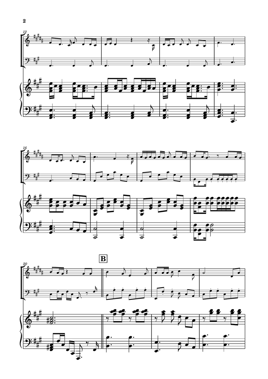 Die With A Smile Brass Duet scores gallery preview page 2