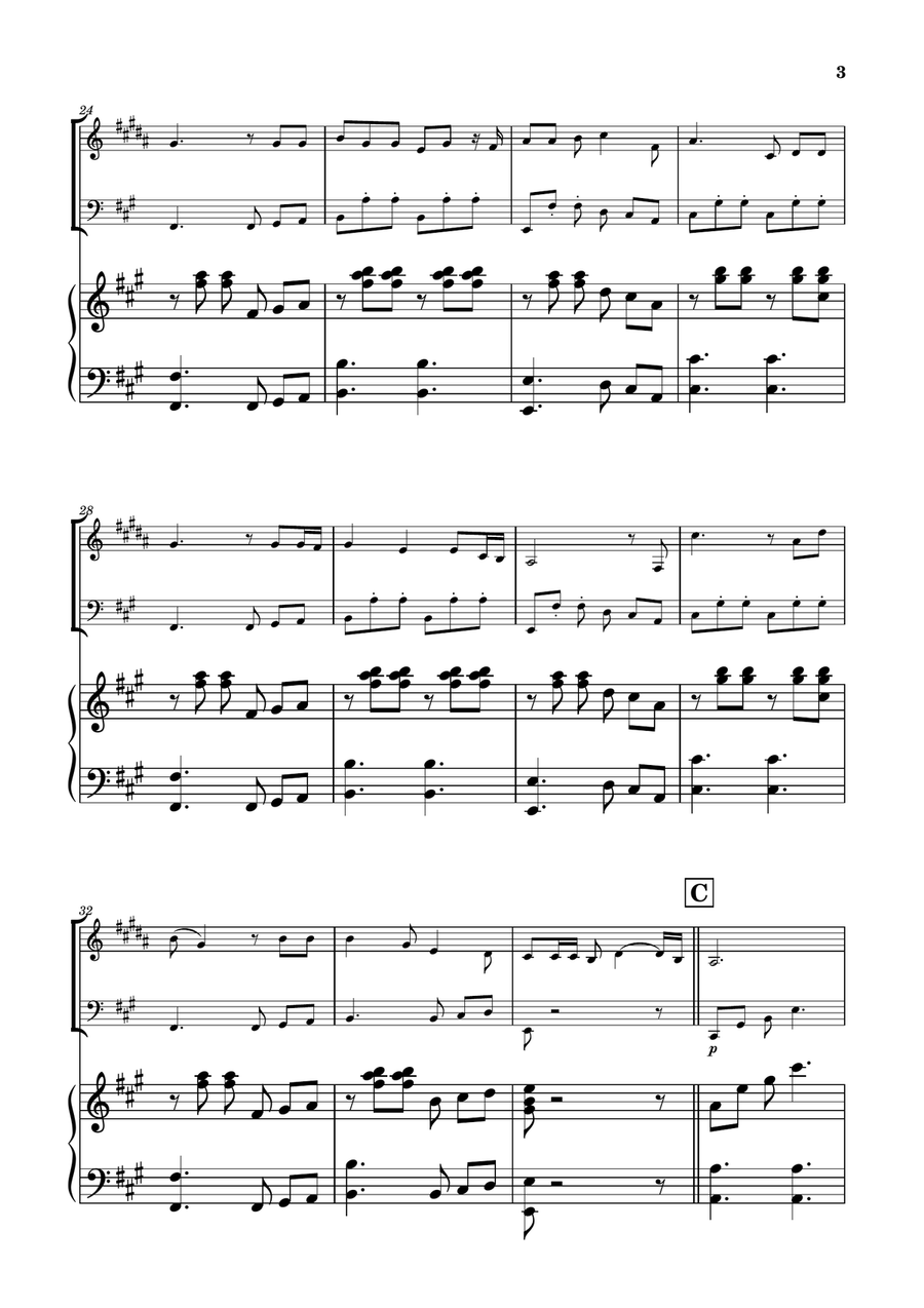 Die With A Smile Brass Duet scores gallery preview page 3