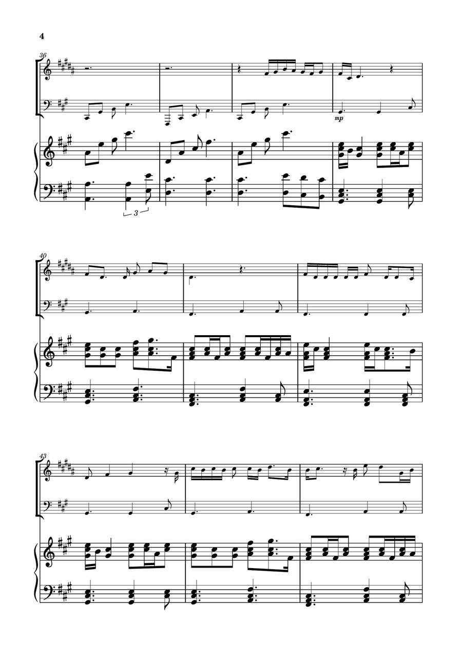 Die With A Smile Brass Duet scores gallery preview page 4