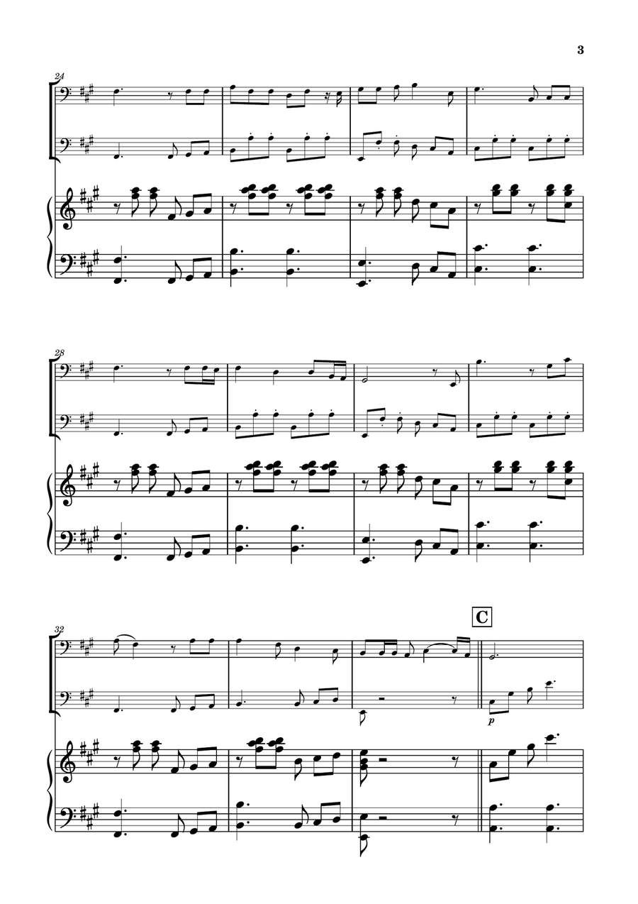 Die With A Smile Brass Duet scores gallery preview page 3
