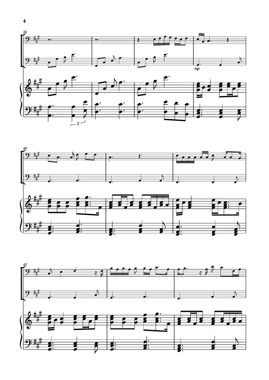 Die With A Smile Brass Duet scores gallery preview page 4