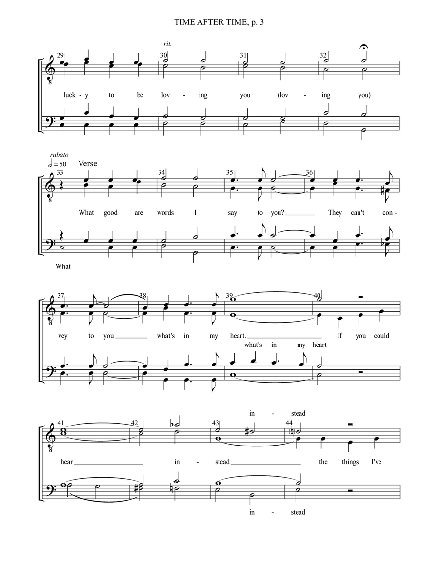Time After Time Time After Time TTBB scores gallery preview page 4