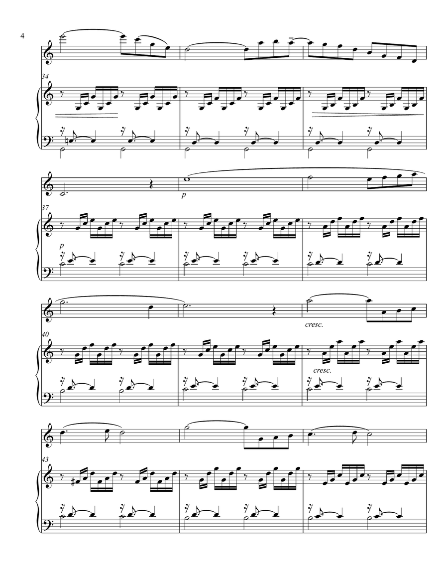 Ave Maria - Oboe and Piano Piano scores gallery preview page 4