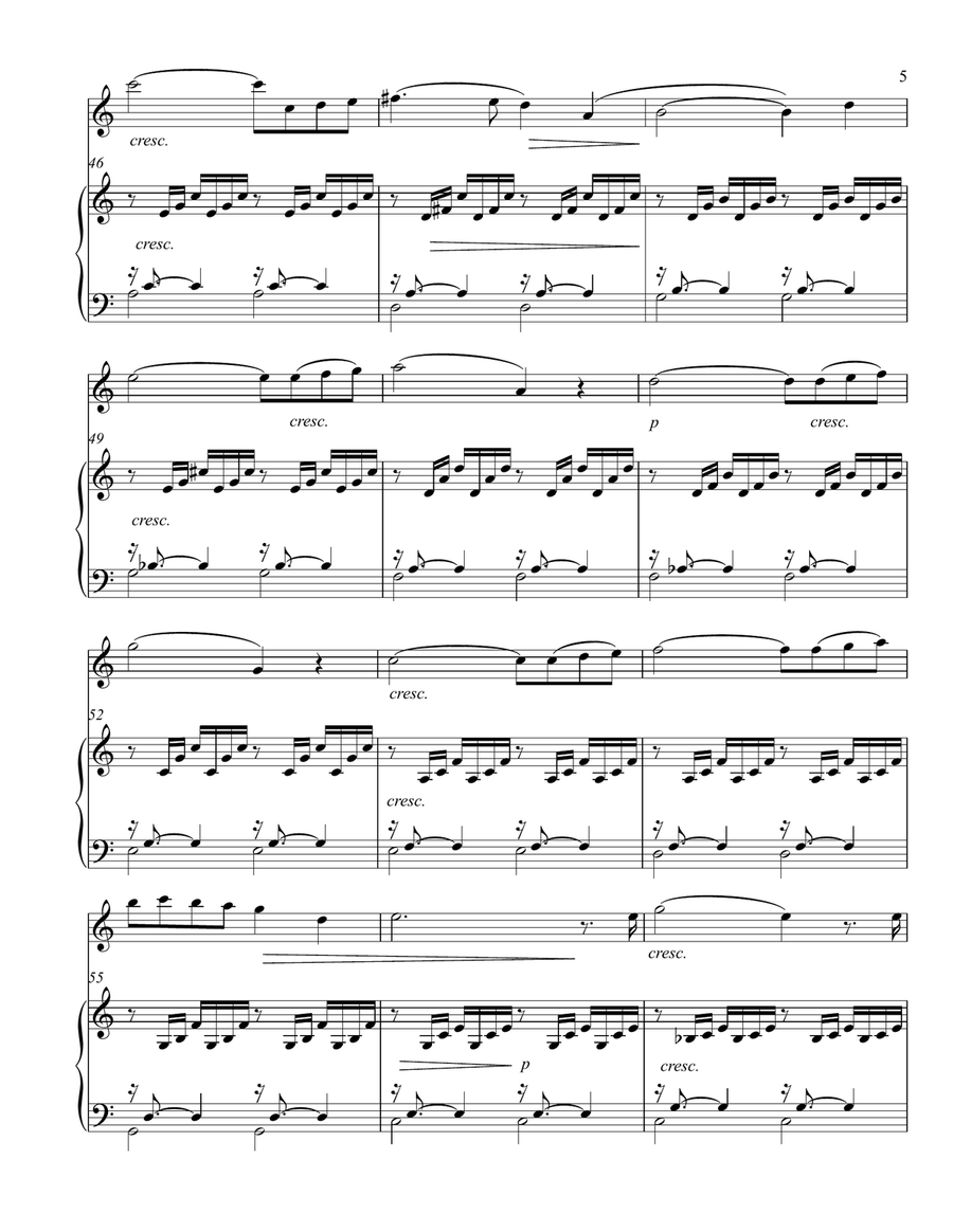 Ave Maria - Oboe and Piano Piano scores gallery preview page 5