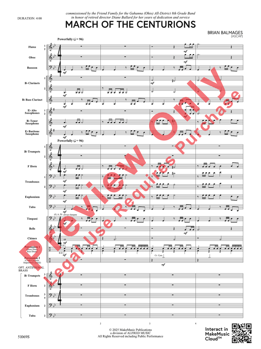 March of the Centurions March of the Centurions Concert Band scores gallery preview page 4