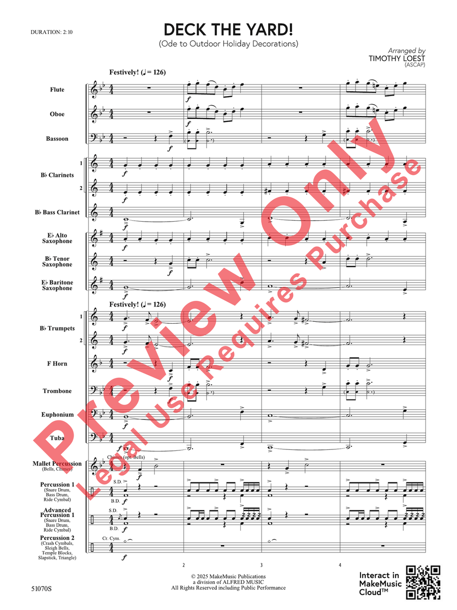Deck the Yard! Deck the Yard! Concert Band scores gallery preview page 4