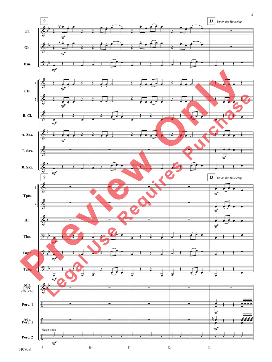 Deck the Yard! Deck the Yard! Concert Band scores gallery preview page 6