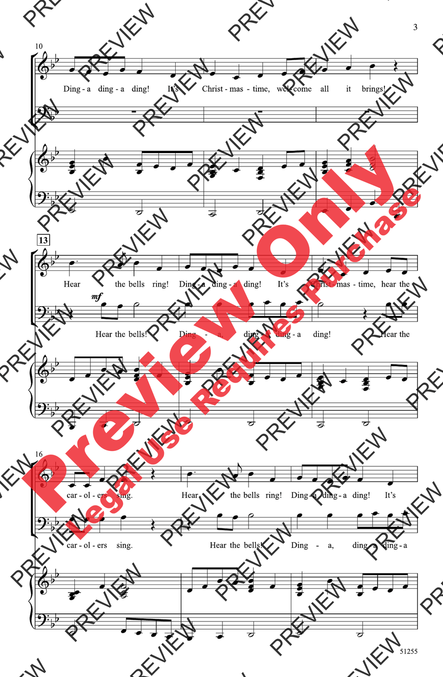 Hear the Bells Ring! Hear the Bells Ring! 3-Part scores gallery preview page 3