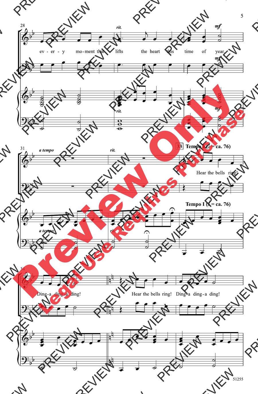 Hear the Bells Ring! Hear the Bells Ring! 3-Part scores gallery preview page 5