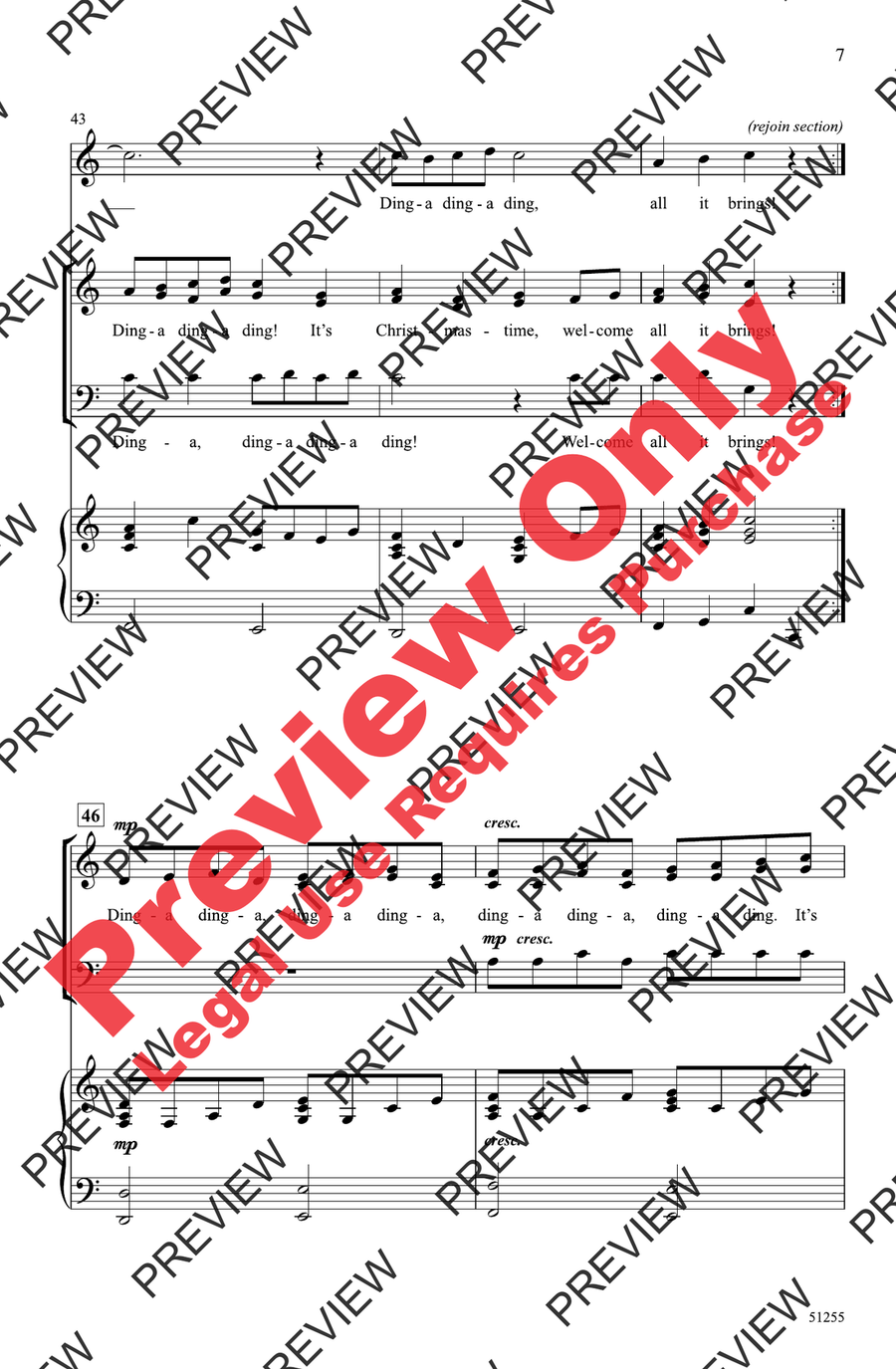 Hear the Bells Ring! Hear the Bells Ring! 3-Part scores gallery preview page 7
