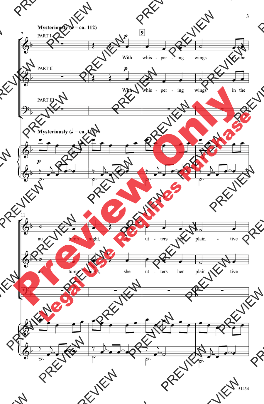 The Owl, the Wind, and the Moon 3-Part scores gallery preview page 3