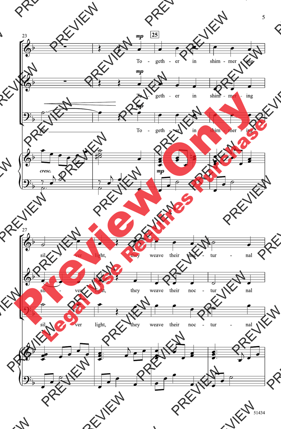The Owl, the Wind, and the Moon 3-Part scores gallery preview page 5