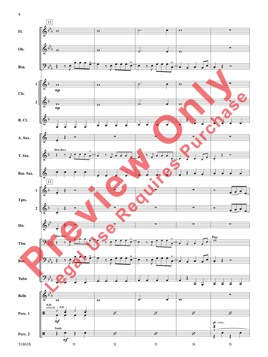 We Can't Be Friends Concert Band scores gallery preview page 5