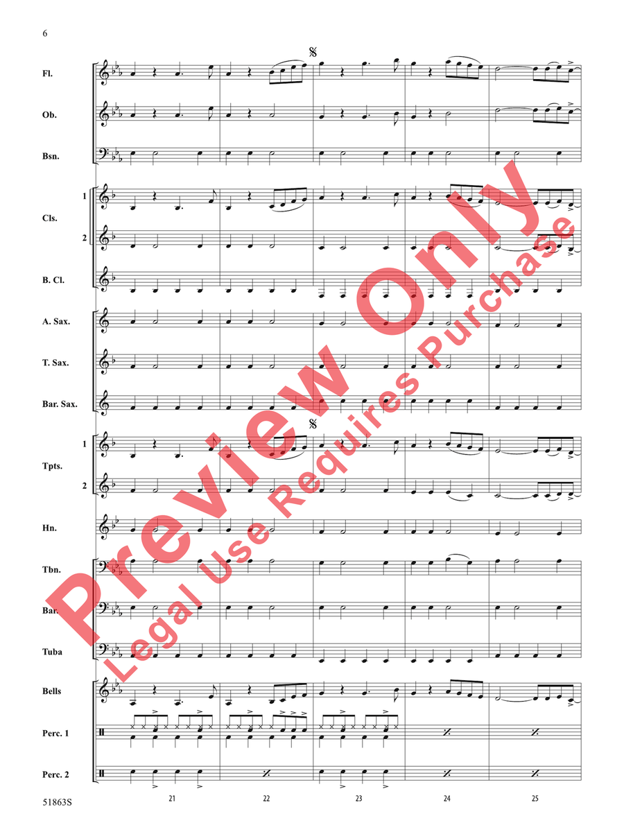 We Can't Be Friends Concert Band scores gallery preview page 7