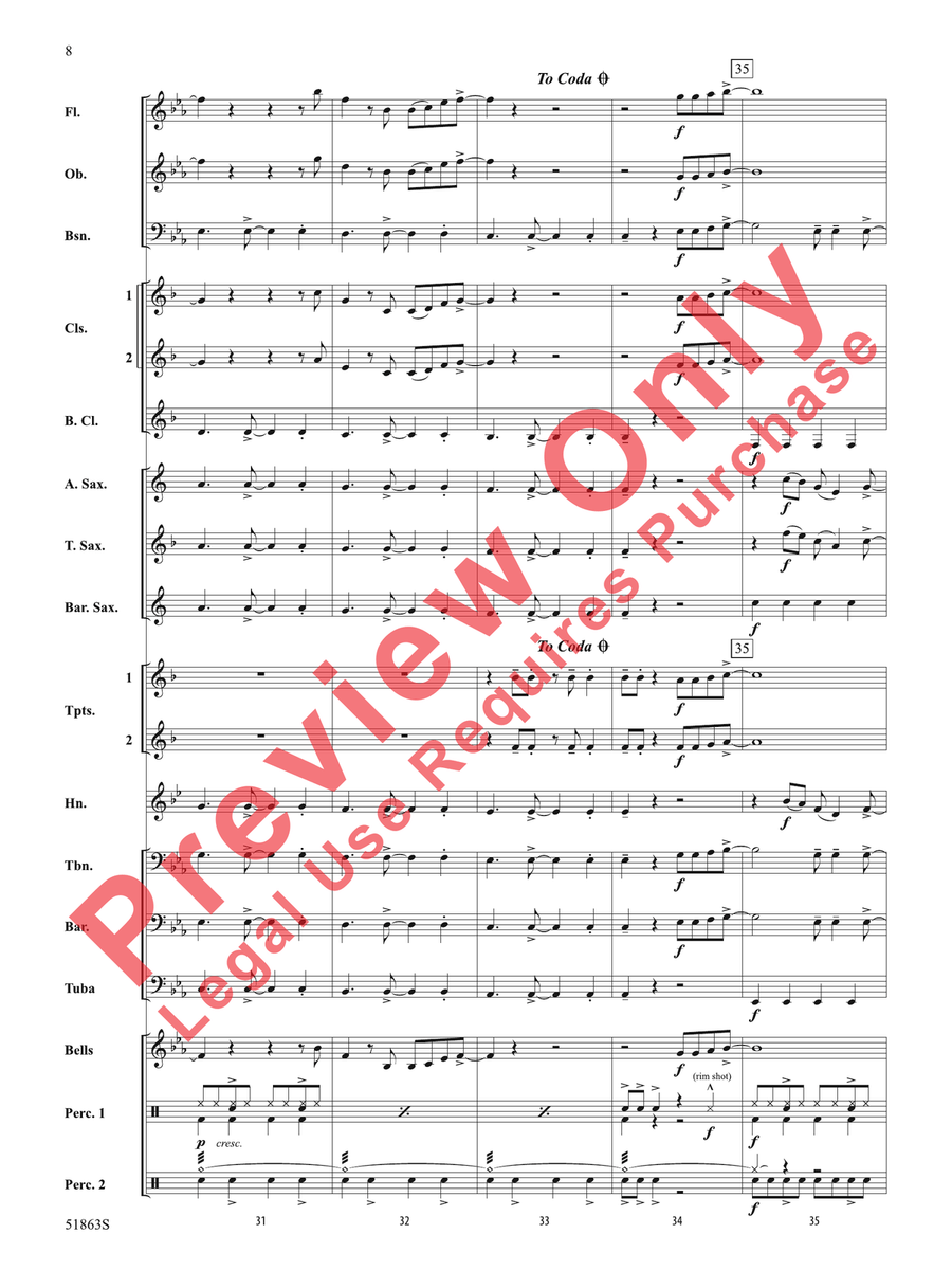 We Can't Be Friends Concert Band scores gallery preview page 9