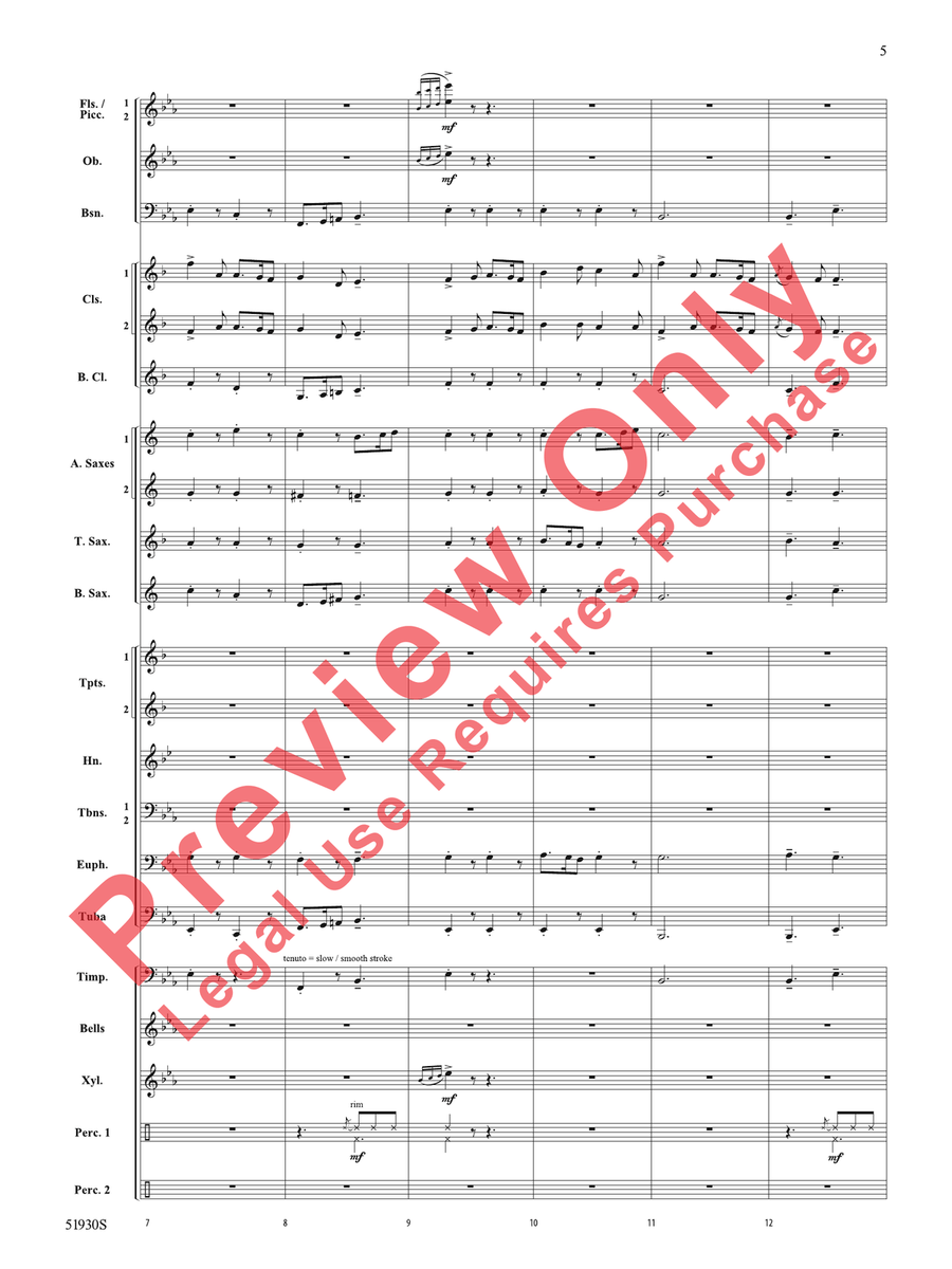 Land of Harp and Song Concert Band scores gallery preview page 6