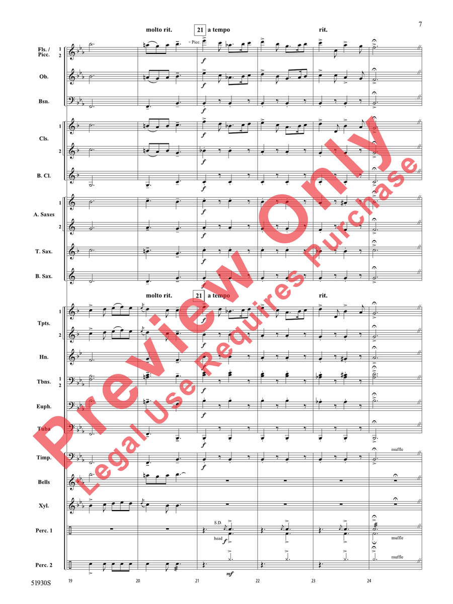 Land of Harp and Song Concert Band scores gallery preview page 8